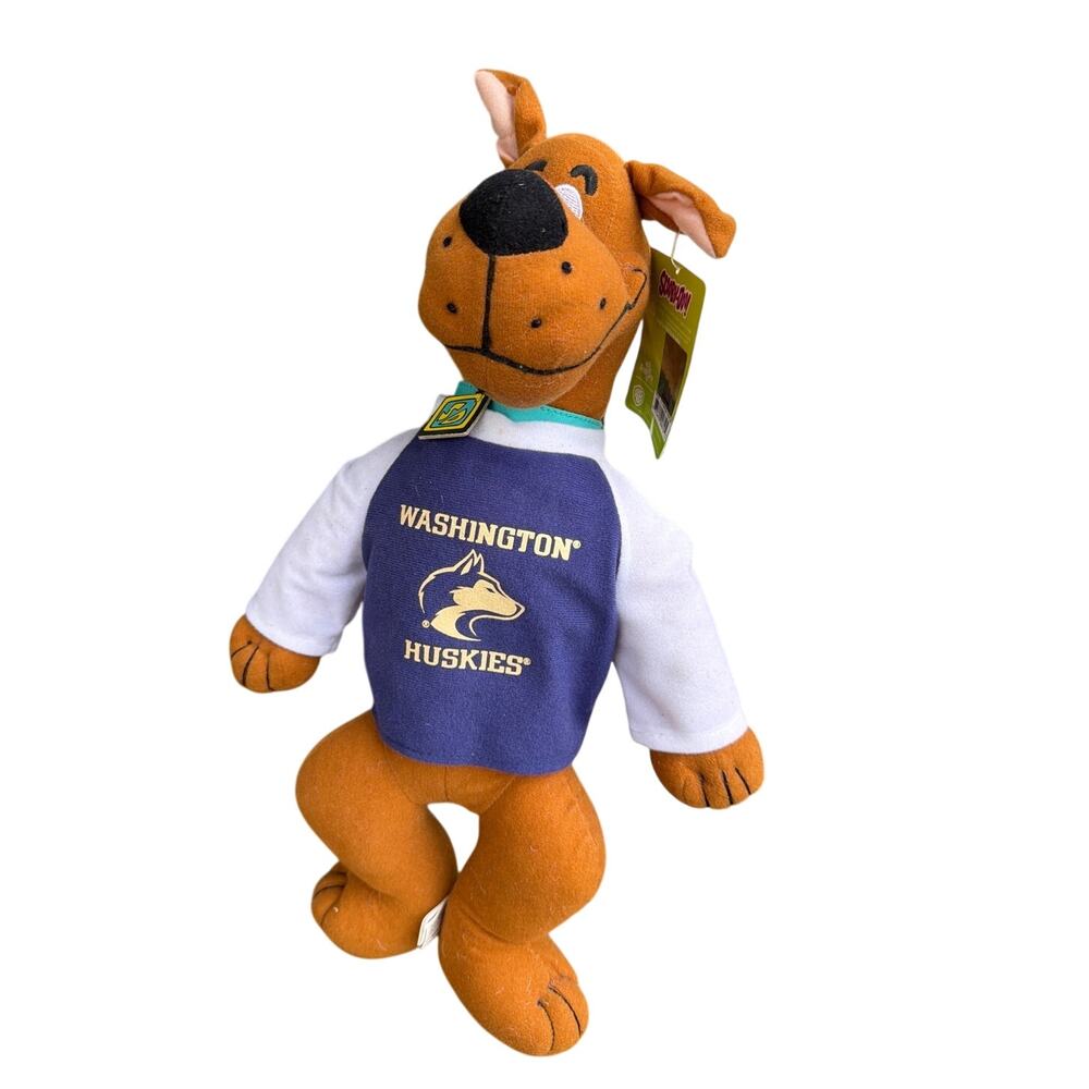 2010 Scooby Doo UW University of Washington Huskies NWT plush stuffed animal 16"
